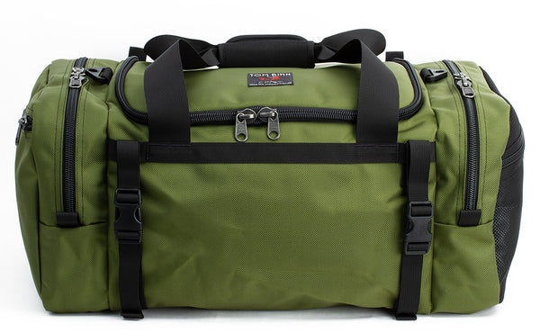The Road Buddy Duffel 60 in Verde (green) 1050 Ballistic.